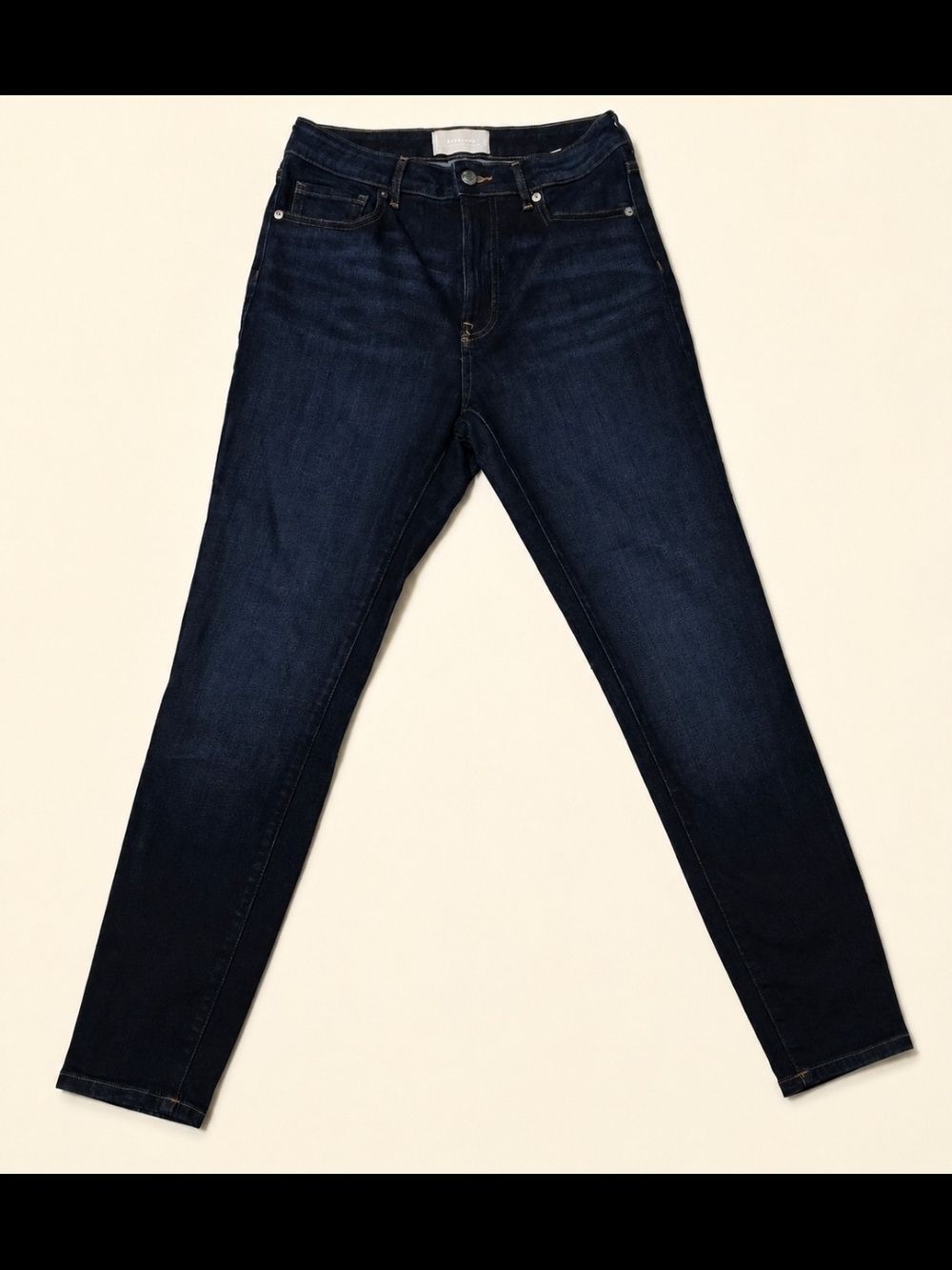 Everlane Dark Indigo Curvy High Rise Skinny Jeans